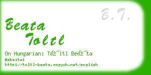 beata toltl business card